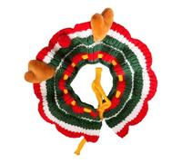 Knitted Pet Collar, Christmas Cat Collar Knitted | Elk Antlers Design Autumn Girl,Knitted Puppy Collar, Winter Festival, Autumn Kitten Warm Scarf