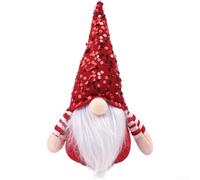 Knitted Plush Doll Featuring Sitting Santa Claus and Snowman Gnome Design with Soft Fabric and Sequin Craft Details for Festive Holiday Decoration (A)