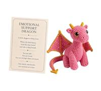 Knitted Pocket Emotional Dragon Toy Crochet Animals with | Crochet Animal Support For Teachers Colleagues Students Teenagers Men Women Workplace And Ca