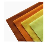 Knitted Polar Fleece Fabric Polyester Loop Fleece Fabric, Brushed Velboa, Velvet Knit, Patchwork Sewing, Plush Felt Cloth, DIY Stuff(Yellow 4Pcs,Each 40x50cm)