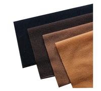 Knitted Polar Fleece Fabric Polyester Loop Fleece Fabric, Brushed Velboa, Velvet Knit, Patchwork Sewing, Plush Felt Cloth, DIY Stuff(Brown Black 4Pcs,Each 20x25cm)