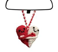 Knitted Positive Doll - Heart-Shaped Huggable Crochet Doll Companion | Wool Yarn Funny Positive Knitted Toy for Bedroom, Desk, Home, Classroom, Play Indoor Decor And Picnic