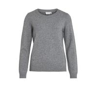 Knitted Pullover VIRIL Round Neck Medium Grey Melange, S
