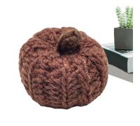 Knitted Pumpkin Decoration, Crochet Pumpkin Ornament - Decorative Pumpkin | 2024 Rustic Farmer Pumpkins, Reusable Decorative Small Pumpkins, Small Knitted Pumpkins for Halloween
