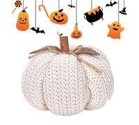 Knitted Pumpkin - Festival Pumpkin Decoration | Champagne Velvet Pumpkins | Small Handmade Ornament For Harvest, Bedroom, Fall, Living Room, Home, Mantels, Porch, Workplace, Table Centerpieces