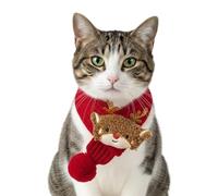 Knitted Puppy Scarf, Festive Pet Warmer, Dog Neckwear with Soft Comfort Feature, Yarn Accessory with Stretchable Design, Holiday Outfit for Dog, Walking Tool for Parties Outdoor Festivals