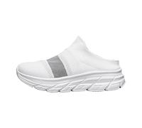 Knitted Sneakers Men, Mesh Breathable Soft Bottom Shoes Fashionable Lightweight Walking Shoes Summer Quick Dry Sports Shoe Without Laces Casual Athletic Jogging Shoe Non-Slip Outdoor Sneaker White
