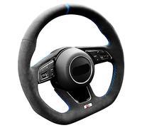 Knitted Steering Wheel Hand Stitch Alcantara Steering Wheel Cover for Audi RS3 RS4 RS5 S3 S4 S5