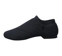 Knitted Stretch Adult Dance Sneakers Slip On Sports Boot Breathable Lyrical Modern Booties Women's Jazz Shoes(Black,38)