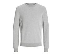 JACK & JONES Male Knitted Jumper Plain Knitted Jumper, Light Grey Mix, XL