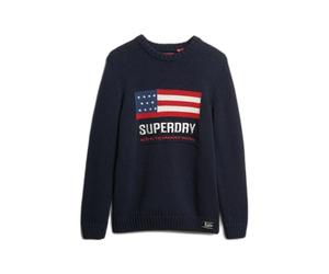 Knitted sweater Superdry Vintage Athletic Bleu XL