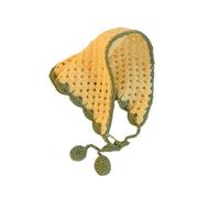 Knitted Triangle Headband 2/4 Pcs Crochet Turban Hair Scarf Bandana Hair Bands For Women Knitting Vintage Hair Bands Headband(Yellow 2pcs)