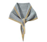 Knitted Triangle Scarf for Women - Minimalist Cashmere Shawl Versatile Neck Warmer Cozy Headscarf Elegant 2-in-1 Neck Wrap Stylish Neckerchief Old Money Aesthetic (Grey)