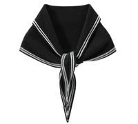 Knitted Triangle Scarf for Women - Minimalist Cashmere Shawl Versatile Neck Warmer Cozy Headscarf Elegant 2-in-1 Neck Wrap Stylish Neckerchief Old Money Aesthetic (Black)