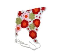 Knitted Triangle Scarf Headband For Women Fashion Girl Strawberry Versatile Pattern Hair Band Hair Accessory(RED)