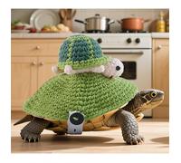 Knitted Turtle Sweater for Pet Tortoise - 7.48 Inch Cute Warm Shell Costume for Small Turtle (Green, Medium)
