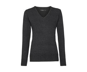 Knitted V-neck jumper for women Russell Athletic Noir XS