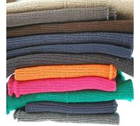 Knitted Waistband Rib Welt (100x14cm) for Cuffs or Waist Band and Neck Band Ribs for Jackets, Bombers, or Any Apparel Garments for Trimming. Stretch Rib and Resilient Ribs. [Brown Marl, 2Pcs]