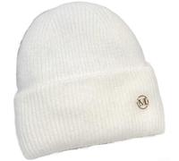 Knitted Winter Beanie For Women With Warm Fleece Lining And Oversized Ear Flaps To Shield Ears From Cold, Adjustable Stretchy Fit(White)