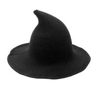 Knitted Witch Hat For Women, Halloween Wide Brim Witch Hat, Breathable Witches Hats Halloween Costume For Ladies Adults Party Cosplay