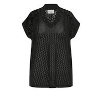 Knitted women's poncho KAFFE Curve Rosa Noir L/XL