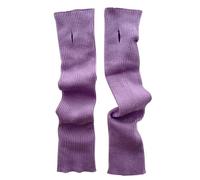 Knitted Wool Gloves Autumn Winter New Fingered Screen Warm Solid Color Long Sleeved Gloves Workout Skiing Running Sports Party Daily Life (Purple, One Size)