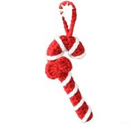 Knitted Yarn Pendant Decorations in Various Holiday Shapes for Christmas Tree and Festive Home Accents (Knitted Walking Rod)