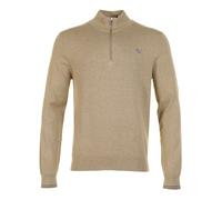 Knitted Zebra Quarter Zip 64 Camel, Large