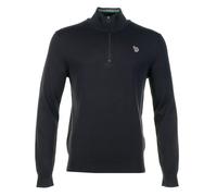 Knitted Zebra Quarter Zip Jumper Very Dark Navy, Medium