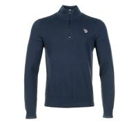 Knitted Zebra Quarter Zip Very Dark Navy, Medium