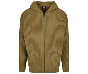 Knitted zip-up hoodie Urban Classics Vert M