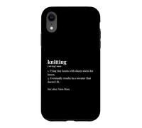 Knitter Funny Knitting Def Yarn Craft Case for iPhone XR