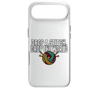 Knitter Humor Drop A Stitch Drop The World Case for iPhone Air