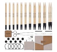 Knitter's Pride Bamboo Luxe Interchangeable Needle Set 5""(13cm) - Regal