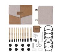 Knitter's Pride Bamboo Luxe Regal Interchangeable Knitting Needle Set 3.0-8.0 mm, 1 Set, Black Brown