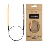 Knitter's Pride Day & Nite Circular Knitting Needle 40 cm 8.0 mm, Black and Brown Accents - 1 Piece