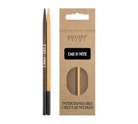 Knitter's Pride Day & Nite Interchangeable Knit tip 3.00 mm, 13 cm - 1 Piece Black/Brown