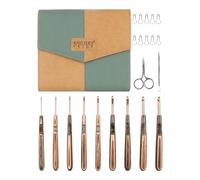 Knitter's Pride Terra Deluxe Crochet Hook Set 2-6 mm Wooden Hooks Brown and Green, 1 piece