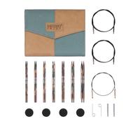 Knitter's Pride Terra Midi Interchangeable Knitting Needle Tips Set, 3.0-5.0 mm, 5 Tips