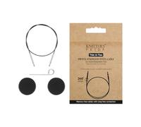 Knitter's Pride Thin and Flex Swivel 360 Cable for 40 cm Needles - 1 Piece Black