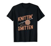Knittin' Smitten - Knitting Knitter Value Graphic T-Shirt, Men, Black, S