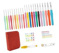 Knitting and Crochet Starter Pack 51 Tool with Assorted Yarn Color for First Time Craft Creative Stitching Equipment