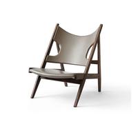Knitting Armchair Upholstered Dakar 0311 Sand w. Dark Oak Base