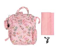 Knitting Bag Backpack Large Capacity Crochet Bag Backpack with USB Charging Port for Crochet Hooks Knitting Needle Skein Yarn Travel Knitting Bag 600D Oxford Cloth 27x19x42cm
