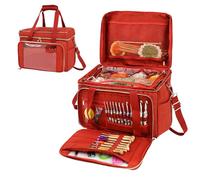 Knitting Bag - Compartmented Large Capacity Organizer | Knitting Project Travel Crochet Bag | for Mom Beginners Craft Lovers Home Travel Accessories Tools Hooks
