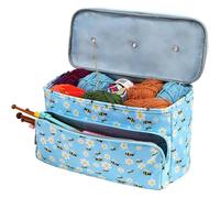 Knitting Bag,Crochet Bag,Knitting Bags and Knitting Organizers,Yarn Storage Bag,Craft Bag for Knitting and Crocheting Projects, Wool Storage Organiser, Bee Pattern