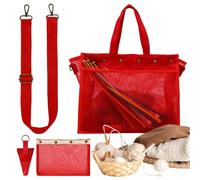 Knitting Bag - Mesh | Borehole Design Yarn Organizer | Crochet Tote Bag | Lightweight Portable Craft Storage | Knitting Supplies Holder | For Home Indoor Outdoor Traveling School Girlfriend Wife Frien