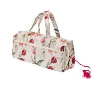 Knitting Bag Project Storage Travel Case Yarn Holder with Zipper Crochet Fabric Knitting Needles Bag 15.75x5.51 x5.51inch Household Storage Tote Organizer for Sewing Accessories