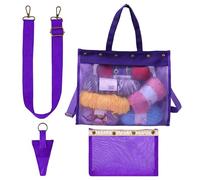 Knitting Bag With Magnetic Closure, Yarn Mesh Pouch Crochet Storage Bag For Knitting And Crochet Supplies, Portable Organizer For Traveling Home Outdoor School, Gift Girlfriend Wife Friend