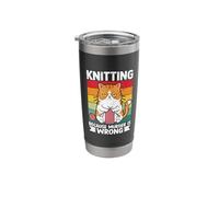 Knitting Because Murder is Wrong Stainless Steel Insulated Tumbler